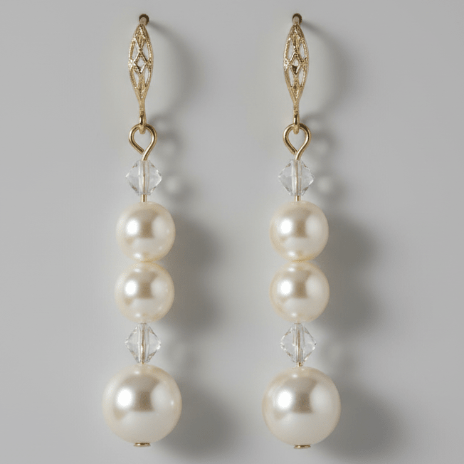 Faux Pearl Necklace & Earring Set