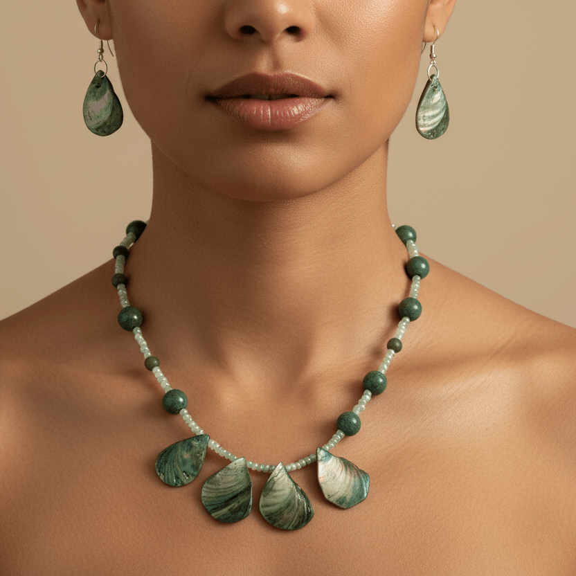 Verdant Tide Statement Necklace