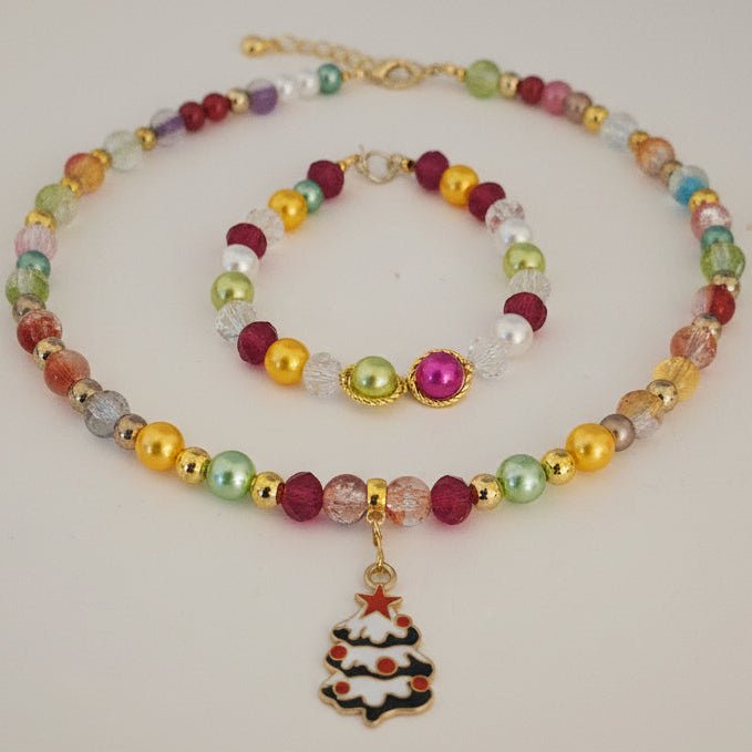 Colorful beaded necklace with a decorative clasp